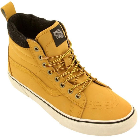 yellow leather vans